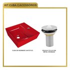 Kit Cuba Aq33 Volcano Com Válvula Metal Vermelho