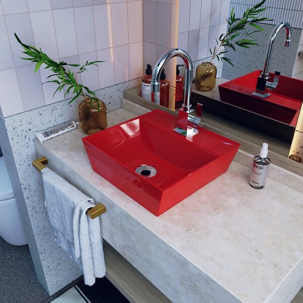 Kit Cuba Aq33 Volcano Com Válvula Metal Vermelho