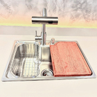 Kit Cuba Completa Com Torneira Gourmet Extensível Aço Inox