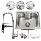 Kit Cuba Cozinha Cozinha Pia Inox 50x40cm Escovada Luxo Compl