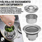 Kit Cuba Cozinha Gourmet Quadrada 44x44 Inox 304 Escovada Com