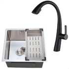 Kit Cuba Cozinha Gourmet Quadrada 44x44 Inox 304 Escovada Com