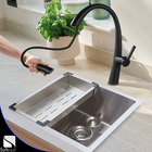 Kit Cuba Cozinha Gourmet Quadrada 44x44 Inox 304 Escovada Com