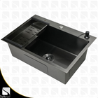 Kit Cuba Cozinha Gourmet Quadrada 60x45 Inox 304 Black Comple