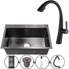 Kit Cuba Cozinha Gourmet Quadrada 60x45 Inox 304 Black Comple