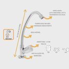 Kit Cuba Cozinha Inox Tramontina Válvula Sifão Torneira C72