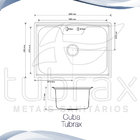 Kit Cuba Cozinha Pia Gourmet Inox 304 + Porta Esponja Inox 30