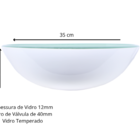 Kit Cuba De Apoio 35cm Branco + Toneira Cascata Metal Dourada