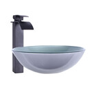 Kit Cuba De Apoio 35cm Prata + Toneira Cascata Metal Preta /