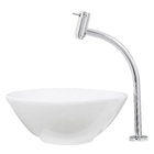 Kit Cuba De Apoio Branca + Torneira + Sifão + Flexível e Valvúla 13,5x35x35cm R1 Celite
