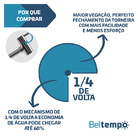 Kit Cuba de Apoio Com Torneira Bica Baixa Cromada E Válvula