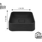 Kit Cuba De Apoio E Sobrepor Para Banheiro Preta Fosca