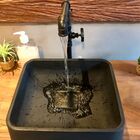 Kit Cuba De Apoio E Sobrepor Para Banheiro Preta Fosca