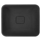 Kit Cuba De Apoio E Sobrepor Para Banheiro Preta Fosca