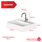 Kit Cuba De Apoio Marmorite Coral Torneira Lagune Cromada E V