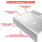 Kit Cuba De Apoio Marmorite Coral Torneira Lagune Cromada E V