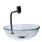 Kit Cuba De Banheiro 30cm + Torneira Link Preta + Válvula Cli