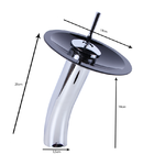 Kit Cuba De Banheiro 30cm  Preto + Torneira Cascata + Válvula