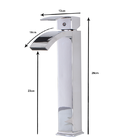 Kit Cuba De Banheiro 30cm Azul + Toneira Cascata Metal + Válv