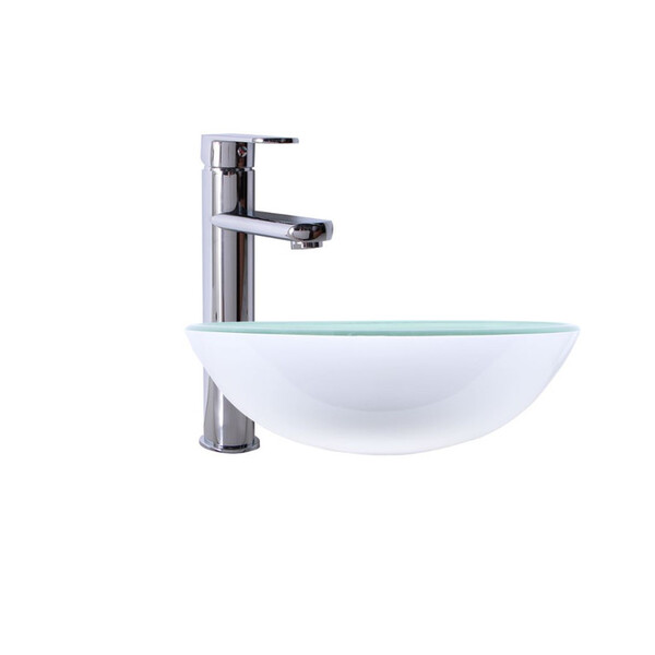 Kit Cuba De Banheiro 30cm Branco + Torneira Absolute Cromada