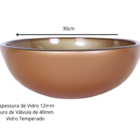 Kit Cuba De Banheiro 30cm Dourado + Torneira Link Preta + Vál