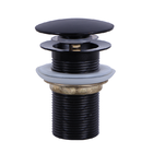 Kit Cuba De Banheiro 30cm Dourado + Torneira Link Preta + Vál