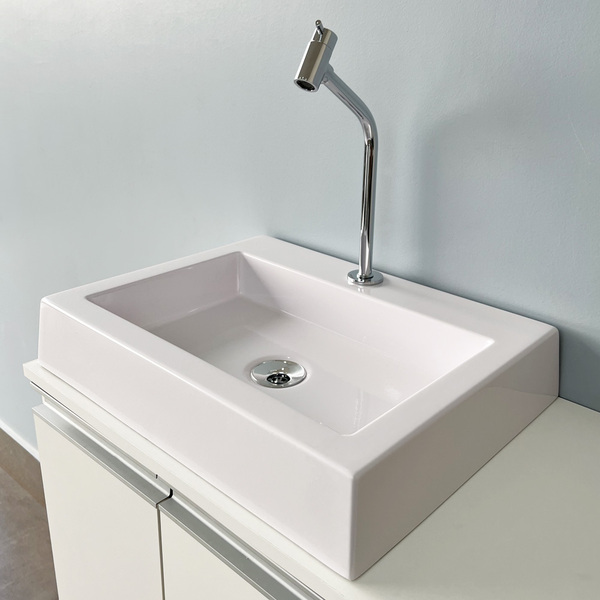 Kit Cuba De Banheiro Sobrepor Esmeralda + Torneira Bica Alta