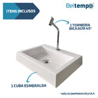 Kit Cuba De Banheiro Sobrepor Esmeralda E Torneira Bica Alta