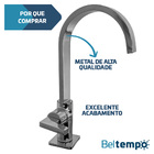 Kit Cuba De Banheiro Sobrepor Esmeralda E Torneira Bica Alta