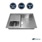 Kit Cuba De Cozinha Com Módulos Porta Copos E Talheres Em Aço