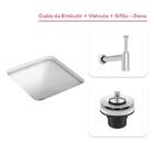 Kit Cuba De Embutir Quadrada L415 Para Banheiro + Válvula + S