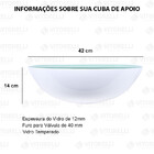 Kit Cuba De Sobrepor 42cm Branco + Válvula Click