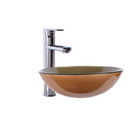 Kit Cuba De Sobrepor 42cm Dourado + Torneira Absolute Cromada