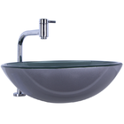 Kit Cuba De Sobrepor 42cm Prata + Torneira Link + Válvula Cli