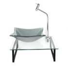 Kit Cuba De Vidro 10mm Prata Tampo 40cm Incolor Com Suporte T