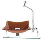 Kit Cuba De Vidro 10mm Rose Gold Tampo 40cm Incolor Com Supor