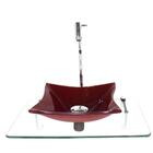 Kit Cuba De Vidro 10mm Vermelho Ferrari Tampo 50cm Incolor Co