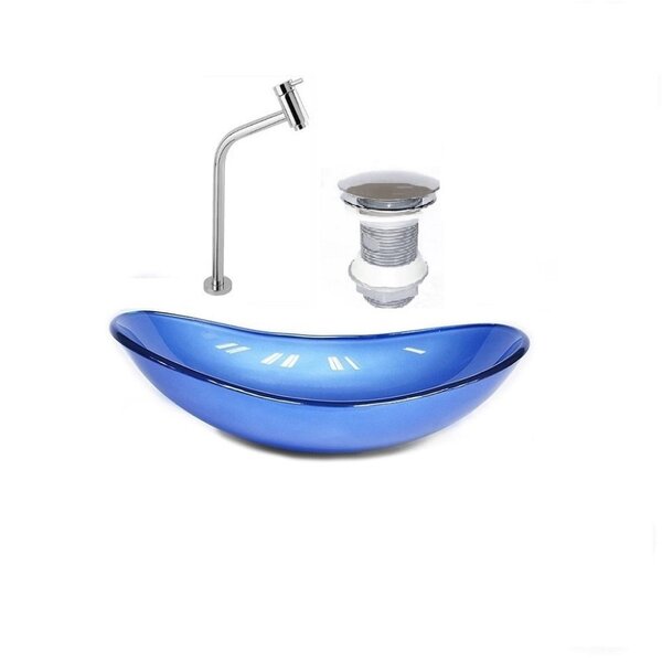 Kit Cuba De Vidro + Torneira+ Válvula Para Lavatório Oval 38c