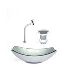 Kit Cuba De Vidro + Torneira Para Lavatório Oval Chanfrada 36