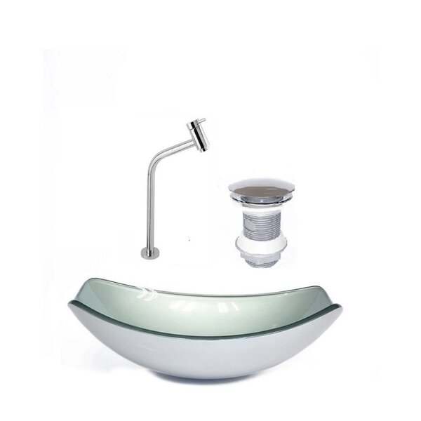 Kit Cuba De Vidro + Torneira Para Lavatório Oval Chanfrada 36