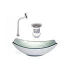 Kit Cuba De Vidro + Torneira Para Lavatório Oval Chanfrada 46