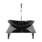 Kit Cuba De Vidro Oval 10mm Com Tampo De Vidro 40cm X 40cm Má