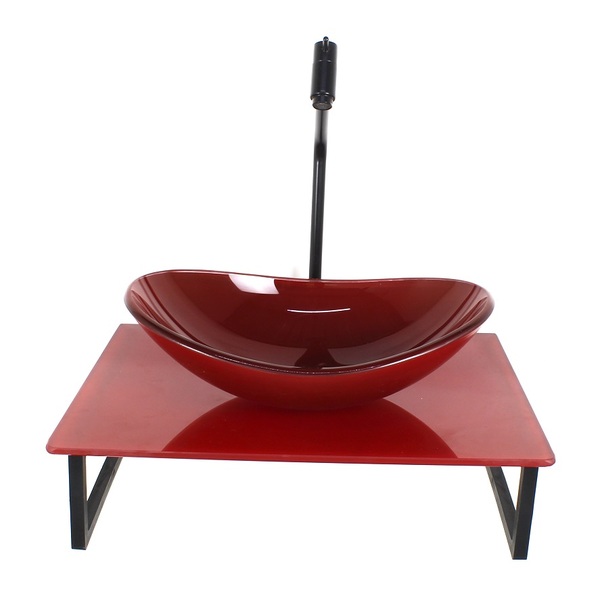 Kit Cuba De Vidro Oval 10mm Com Tampo De Vidro 40cm X 40cm Ve