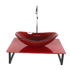 Kit Cuba De Vidro Oval 10mm Com Tampo De Vidro 40cm X 40cm Ve