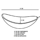 Kit Cuba De Vidro Oval Amarela Com Tampo 60cm Incolor E Supor