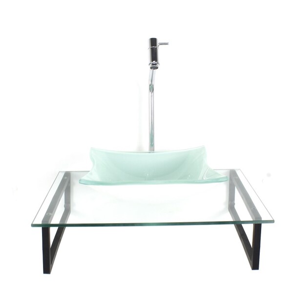 Kit Cuba De Vidro Quadrada 10mm Branca Com Tampo 50cm Incolor