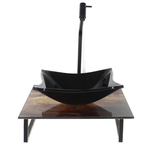 Kit Cuba De Vidro Quadrada 10mm Com Tampo De Vidro 40cm X 40c