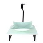 Kit Cuba De Vidro Quadrada 10mm Com Tampo De Vidro 40cm X 40c