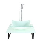 Kit Cuba De Vidro Quadrada 10mm Com Tampo De Vidro 40cm X 40c