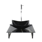 Kit Cuba De Vidro Quadrada 10mm Com Tampo De Vidro 40cm X 40c